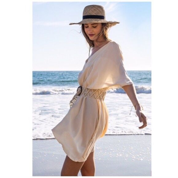Pol Dolman Fit Asymmetrical Woven Tunic Top w Belt - Picture 9 of 16
